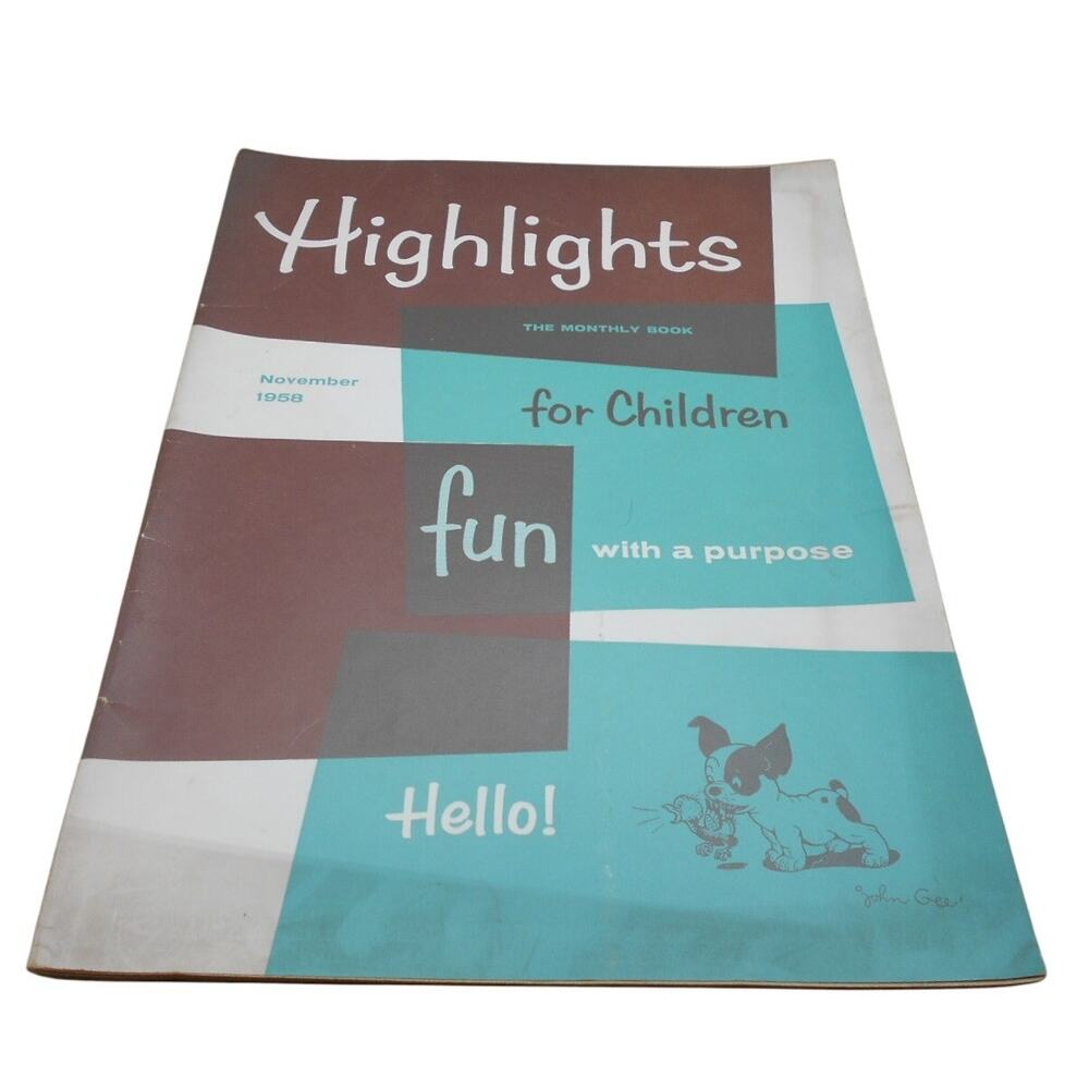 Highlights for Children Magazine November 1958 Vol 13, No 9 Vintage/Antique